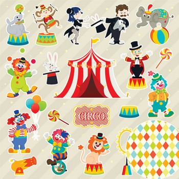 No Circo Personagens